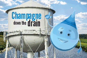 Champagne    down    the    Drain