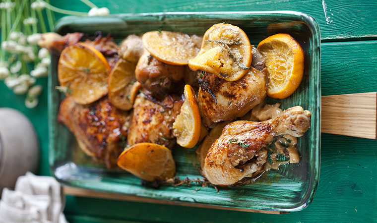 Blood    Orange    Roast    Chicken
