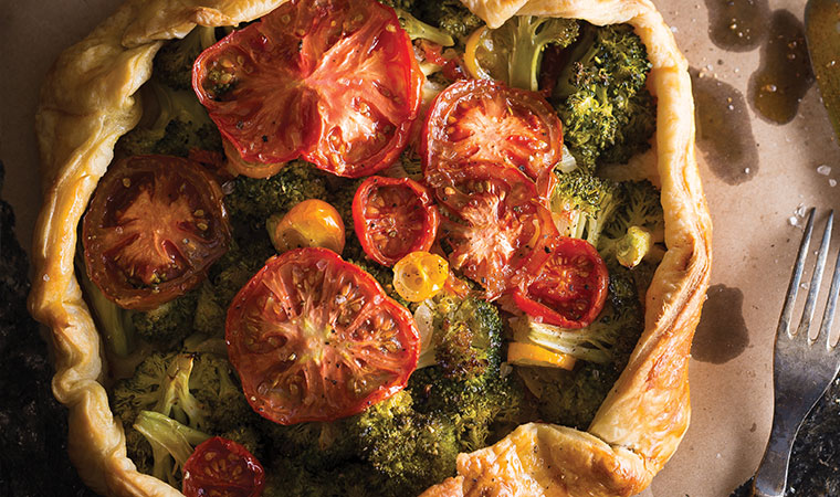 Issue    459:    Broccoli    Tomato    Galette