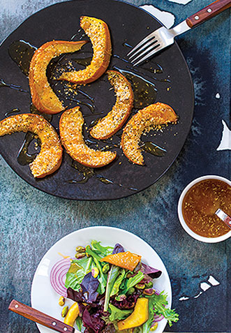 Crispy    Coated    Squash    with    Brandy    Glaze