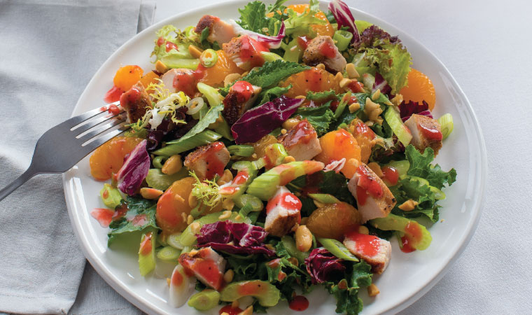 Chicken    Salad    with    Strawberry    Vinaigrette