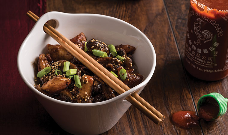 Asian    Chicken    and    Mushrooms