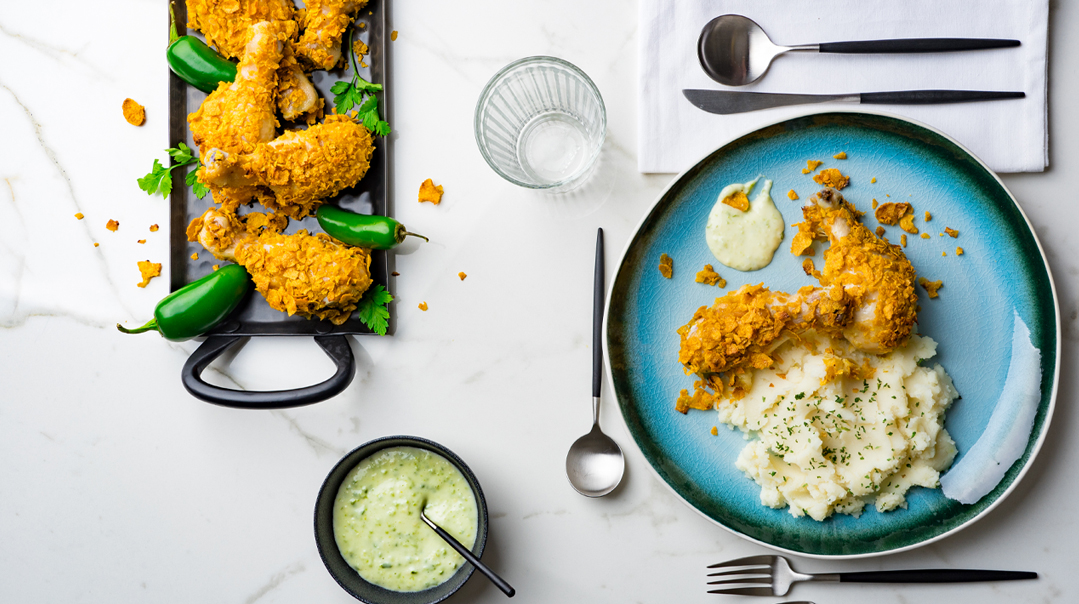 Breaded Jalapeño Dip Drumsticks 