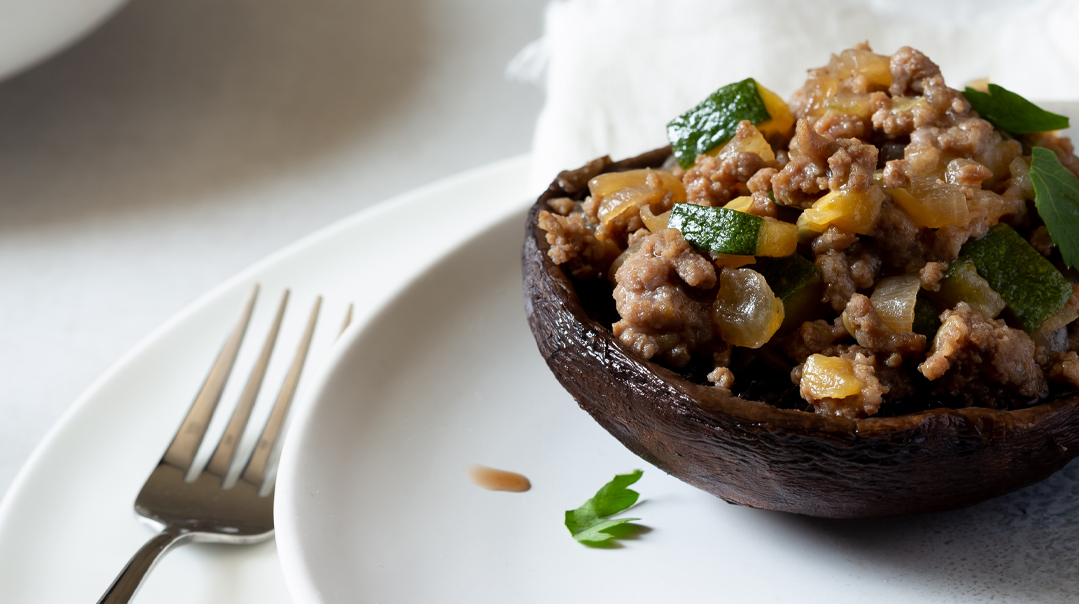 Veal-Topped Mushrooms