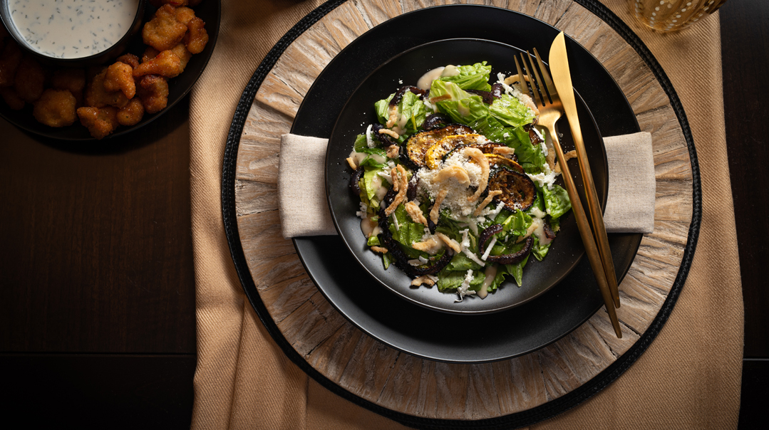 Grilled Zucchini Salad with Shallot Vinaigrette 