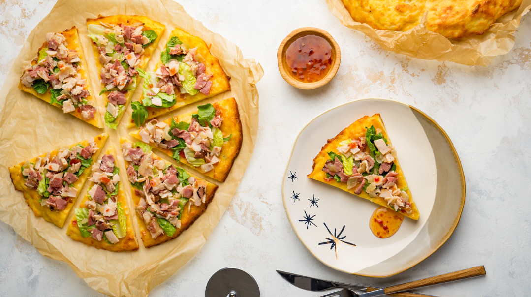 Potato-Crust Meat Pizza 