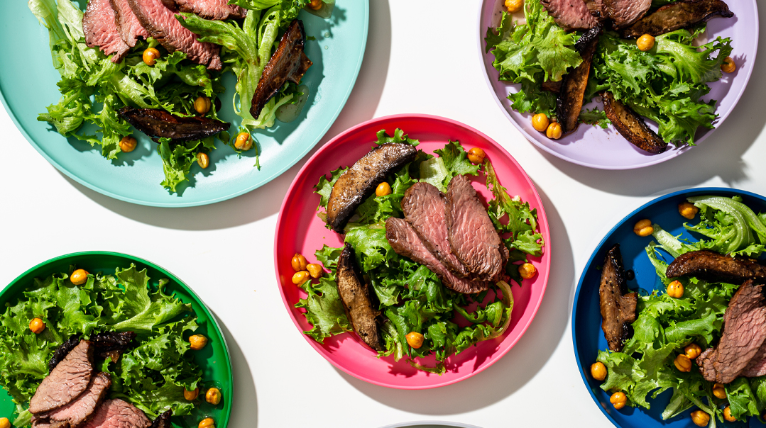 Teriyaki Steak and Mushroom Salad 
