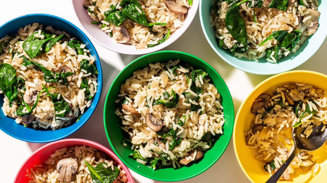 Spinach-Mushroom Rice 