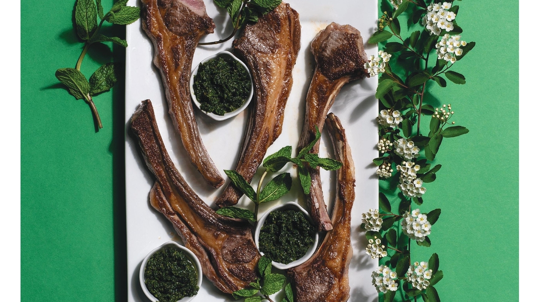 Seared Lamb Chops with Mint-Parsley Chimichurri