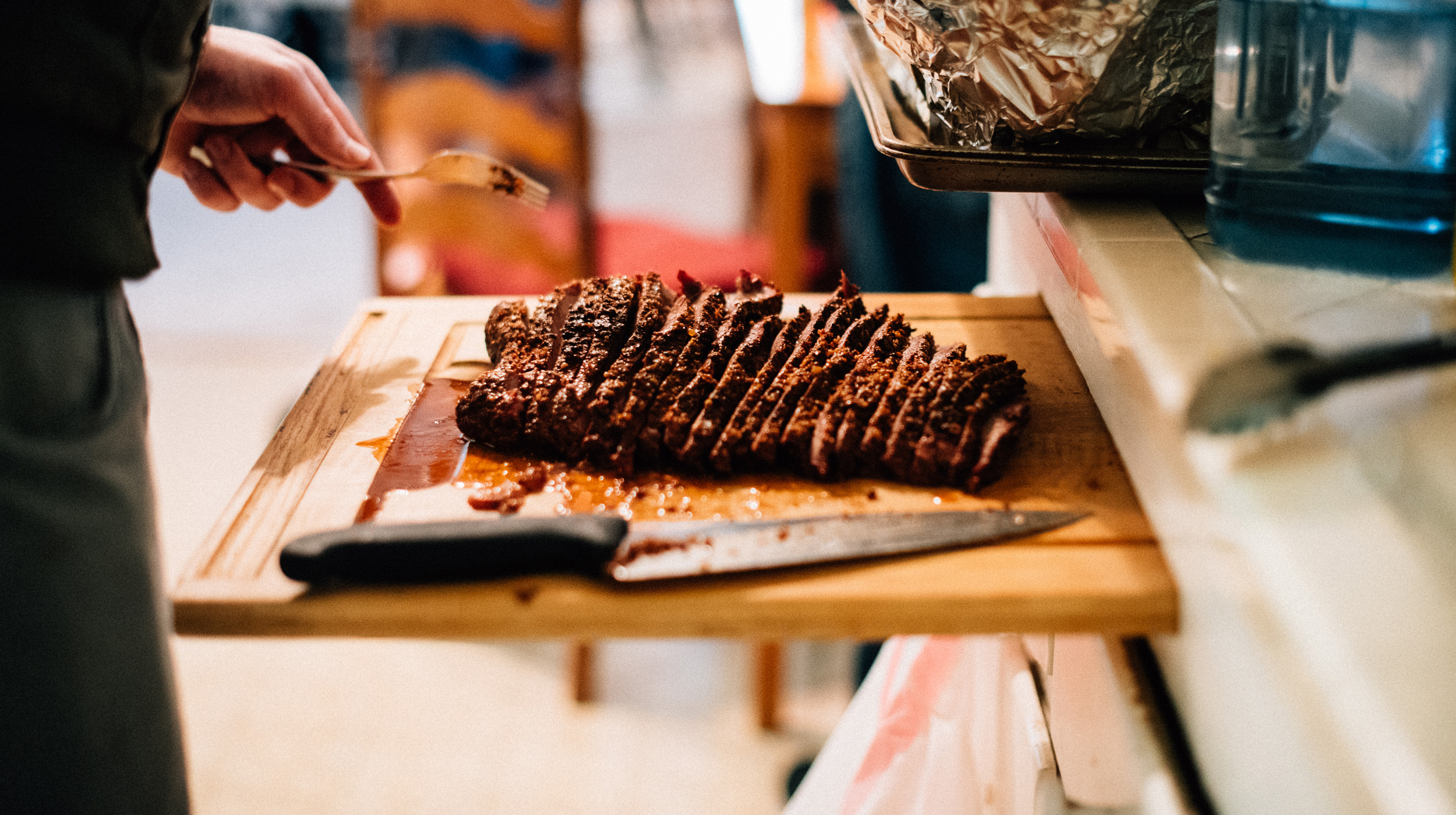 Pulled Sticky Date Brisket in Pan Juices