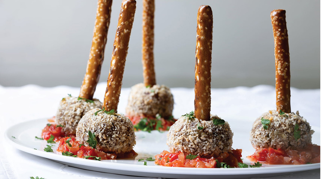 Meatball Sticks with Chunky Dipping Sauce