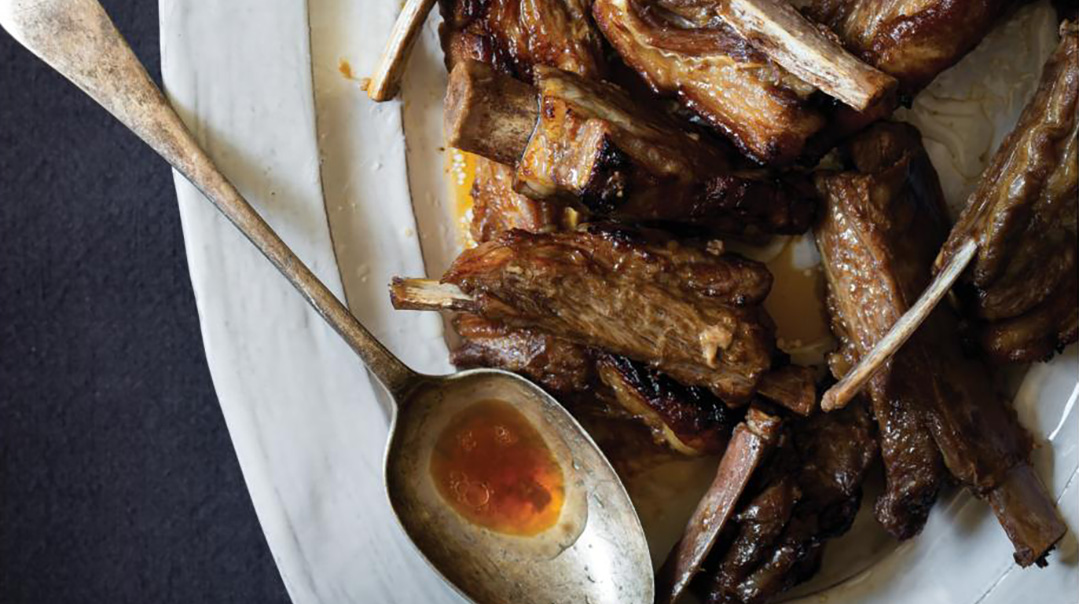 sticky lamb riblets