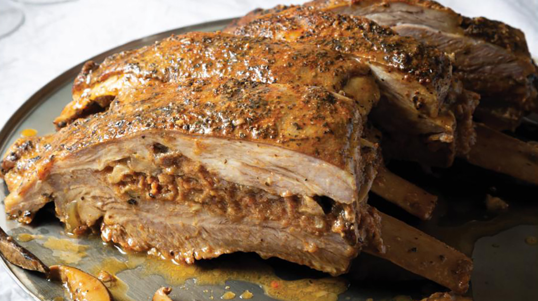 honey-glazed stuffed veal pocket
