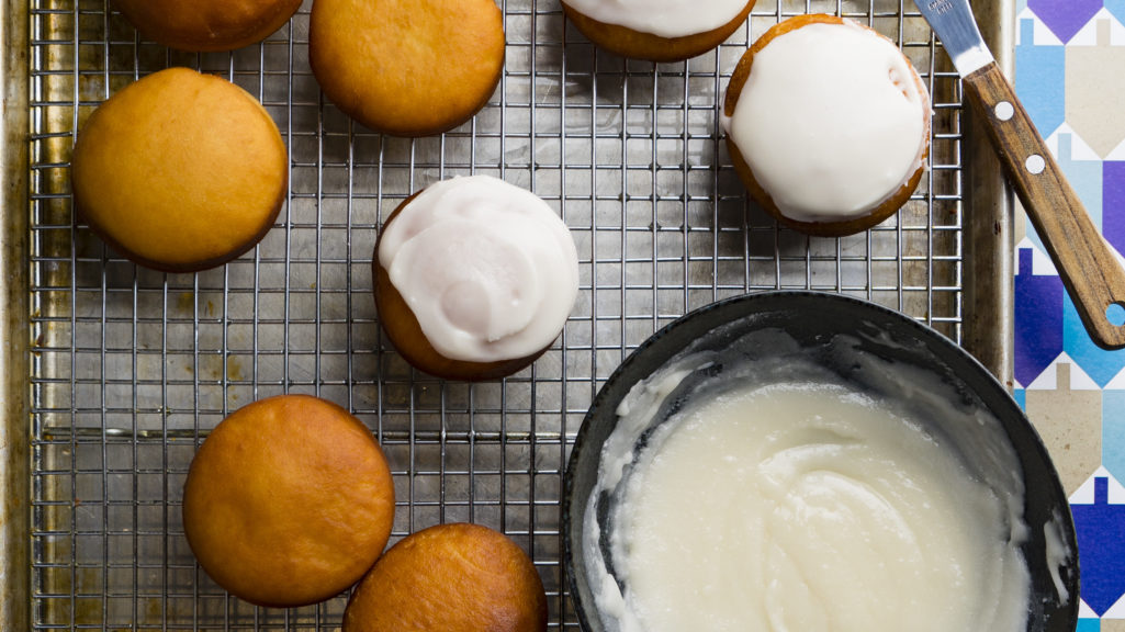Cream Cheese Doughnuts with Glaze