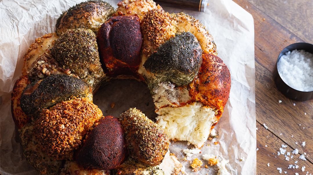 Savory Colorful Monkey Bread