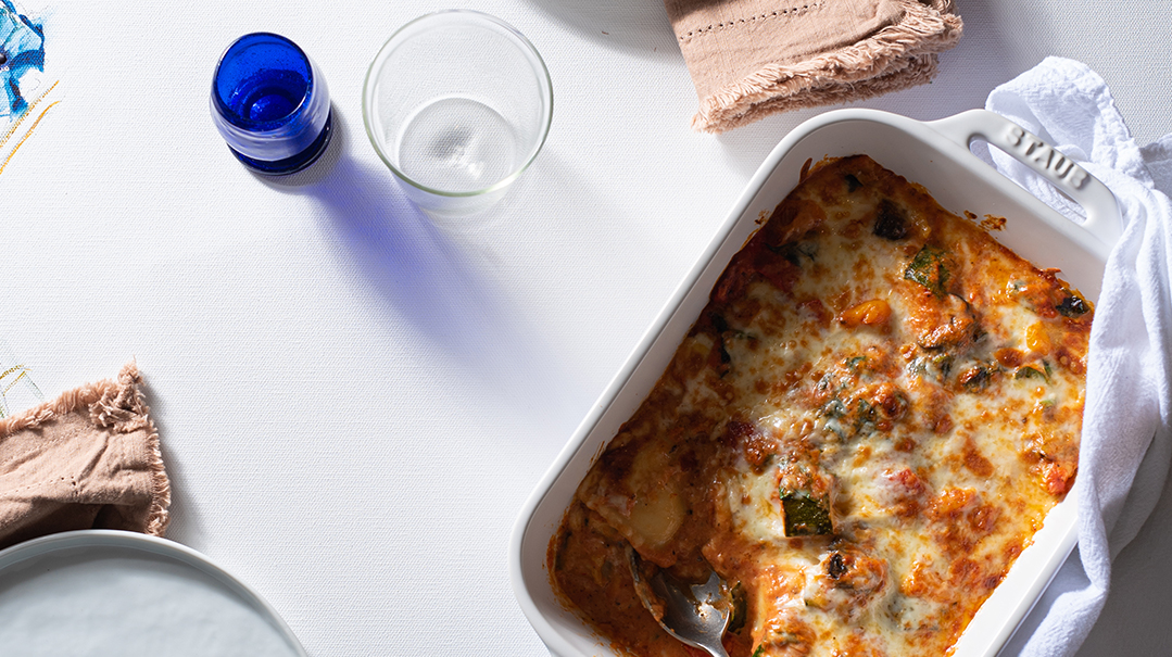 Roasted Veggie Ravioli Lasagna