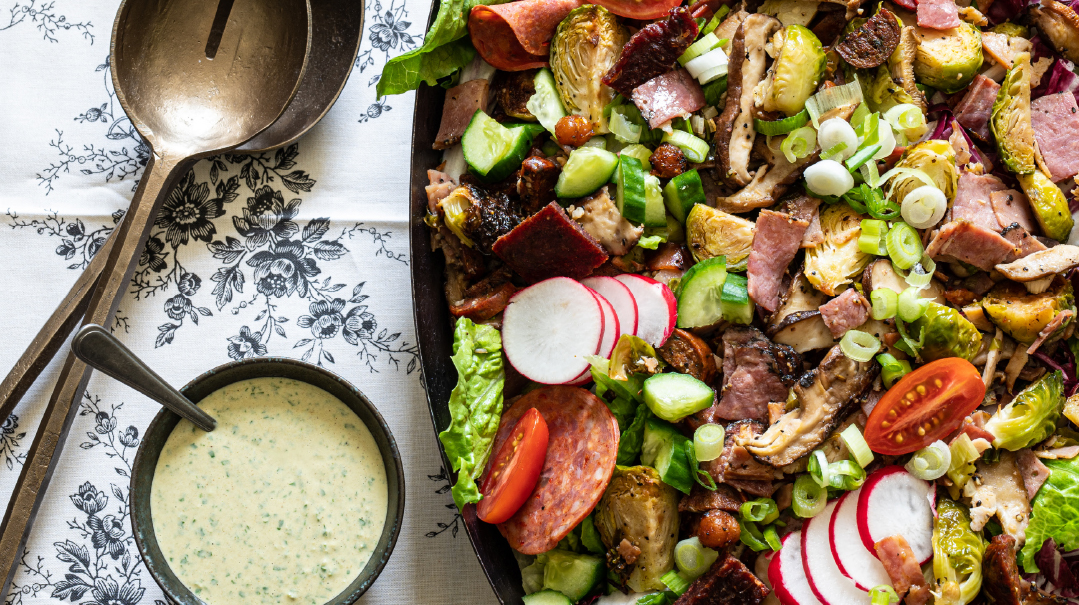 Chef’s Salad with Herb-Techinah Dressing
