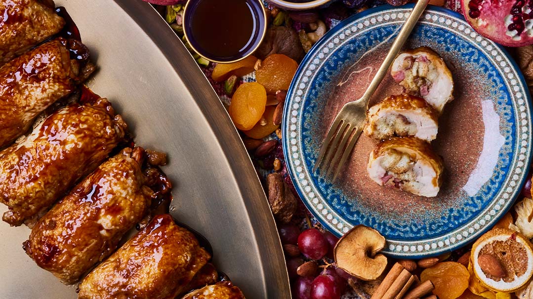 Garlic, Date, and Kielbasa Stuffed Chicken