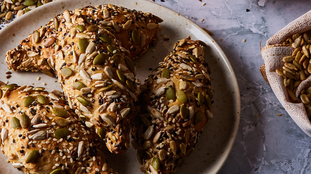 Fluffy Multigrain Seeded Rolls