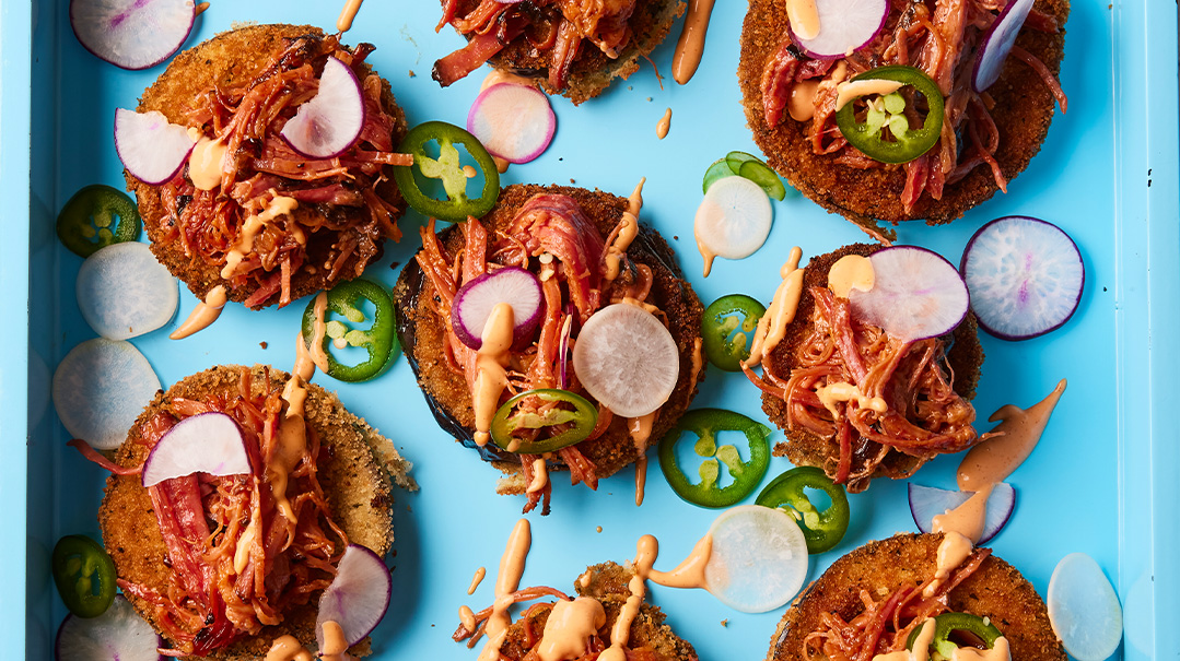 Pastrami Eggplant Sliders