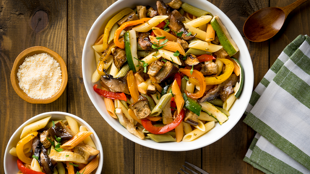 Penne with Oven-Roasted Vegetables
