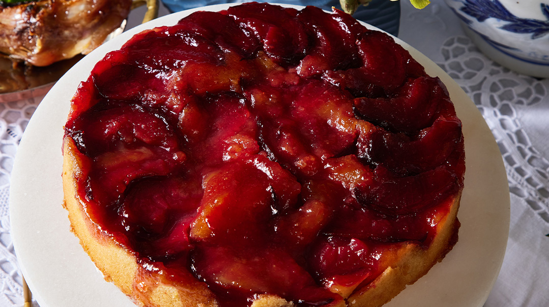 Plum Upside-Down Pie