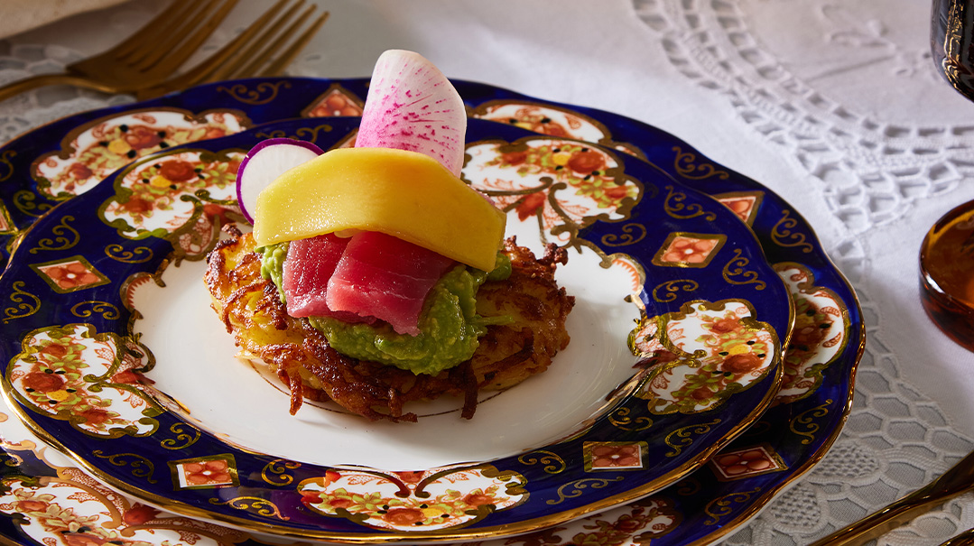 Crispy Potato and Tuna Tower