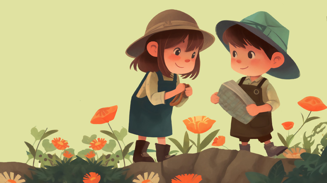 Flowers and Funny Doggies