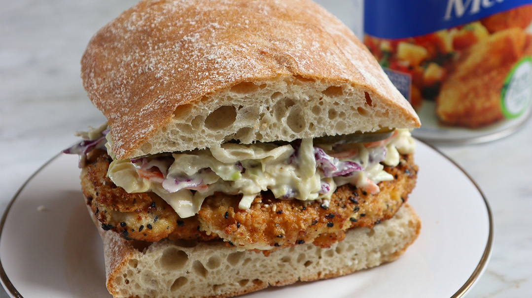 Schnitzel Sandwiches with Honey-Mustard Slaw