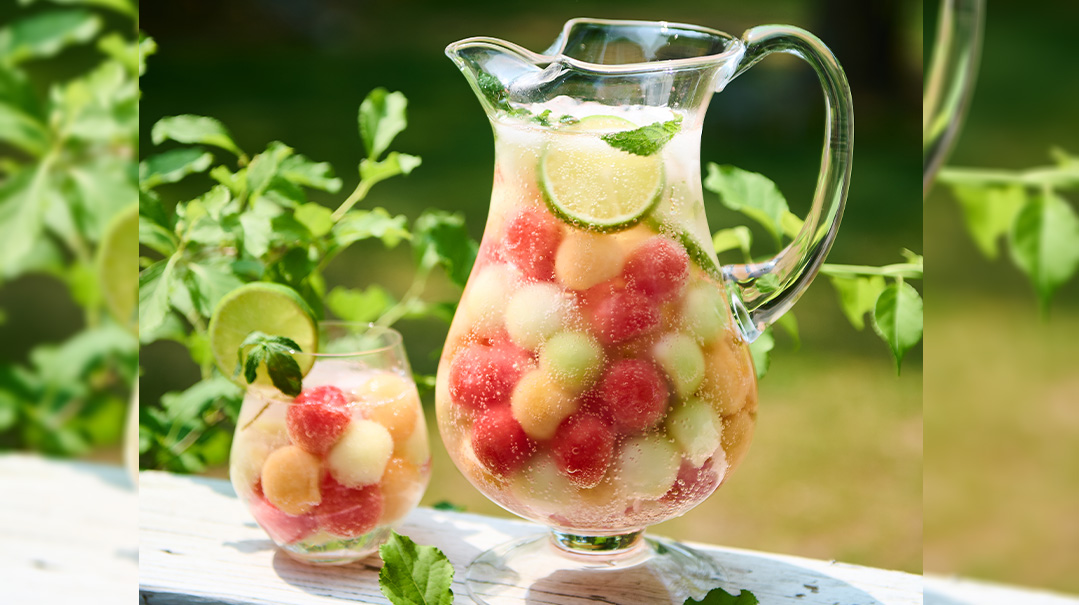 Summer Fruit Medley with Mint Pesto Dressing