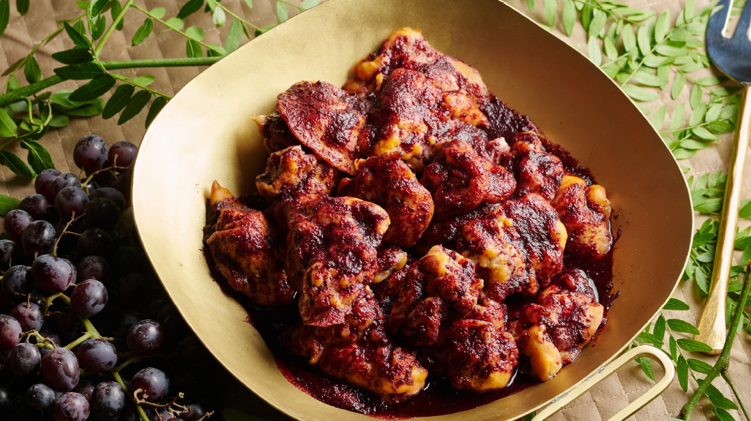 Batter-Baked Chicken Fingers With Wine-berry Sauce