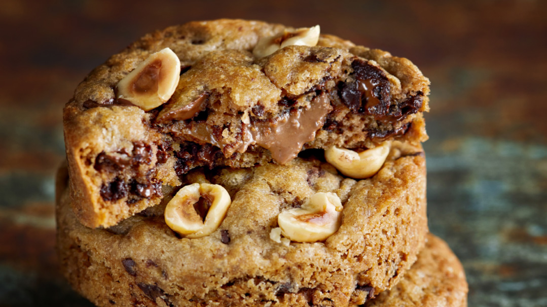 Chocolate Chunk Hazelnut Butter Cookies