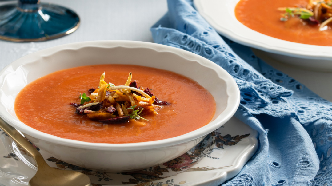 Roasted Carrot Zucchini Soup