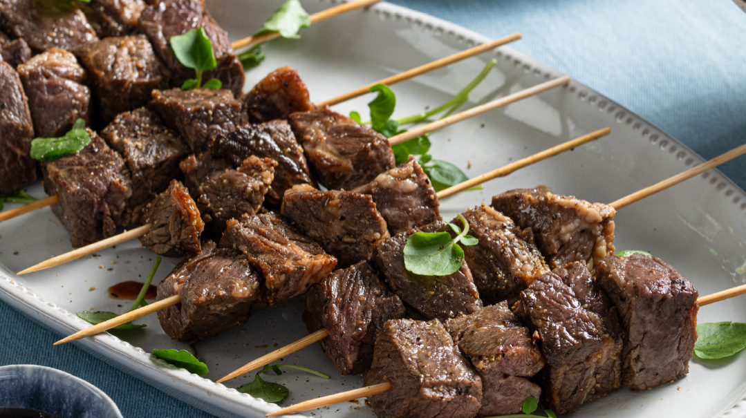Honey-Garlic Beef Skewers