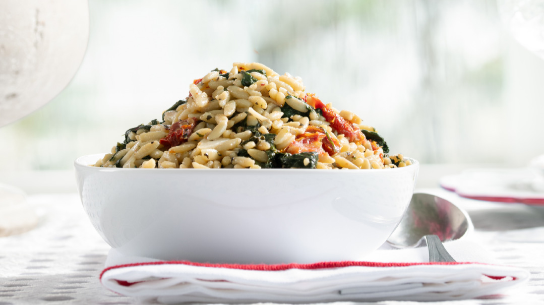 Sun-Dried Tomato Spinach Orzotto
