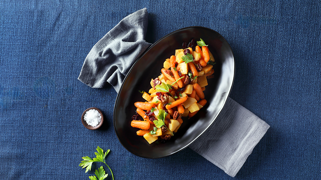 Sweet-and-Spicy Root Vegetables