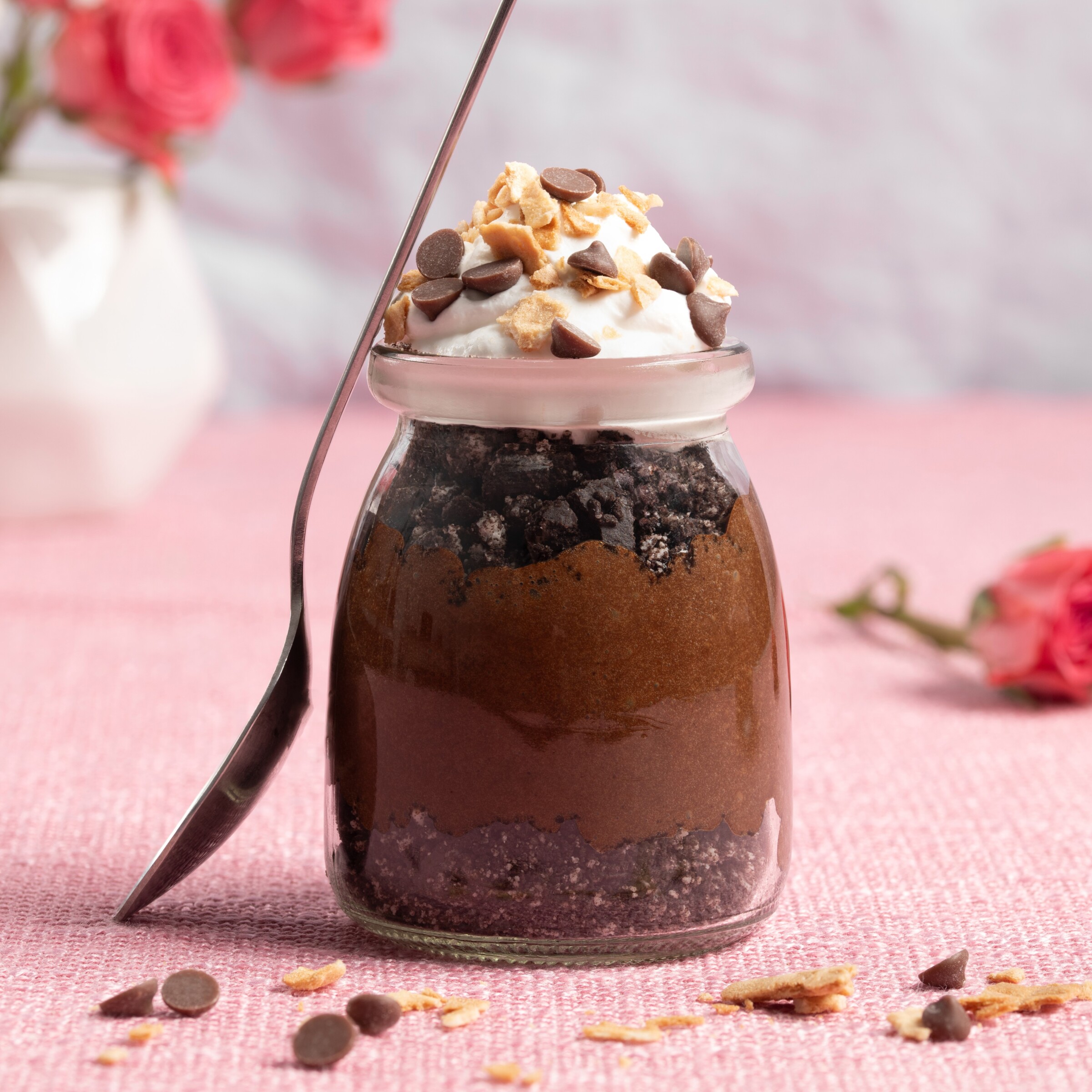 Mocha Mousse Cups with Oreo Crunch